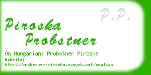 piroska probstner business card